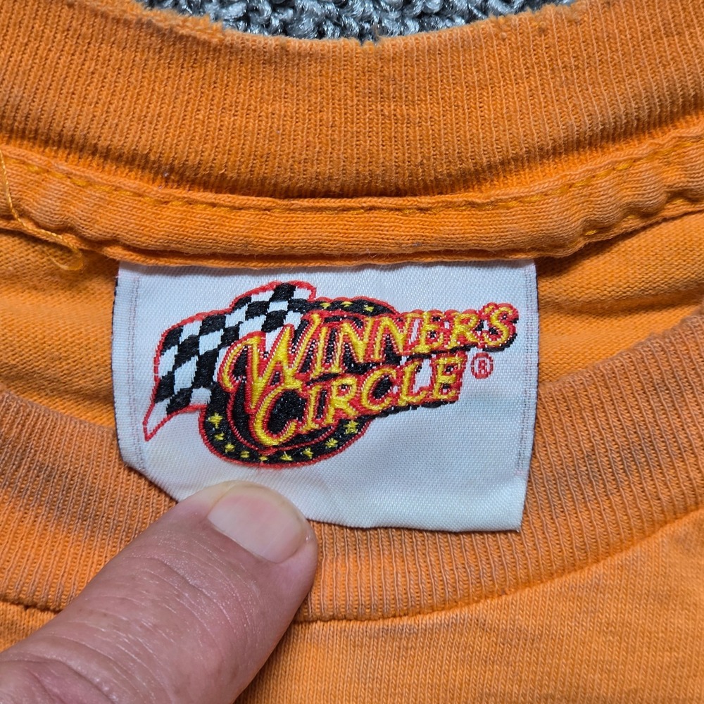 Y2K Distressed Gorpcore Tee Mens XL Orange 2006 NASCAR Tony Stewart Nextel‎ Cup - Picture 5 of 13